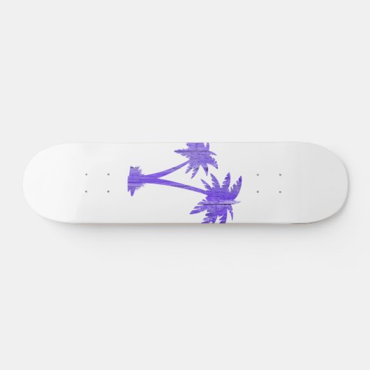 Tropical Palm Trees Black Silhouette Skateboard (Horizontal)