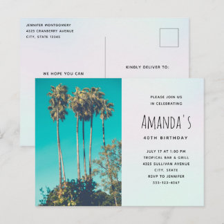 Tropical Palm Trees California Einladung zum Gebur