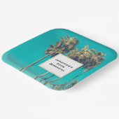 Tropical Palm Trees California Retro Geburtstag Pappteller (Gewinkelt)