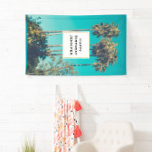 Tropical Palm Trees California Retro Vibe Geburtst Banner (Insitu)