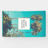 Tropical Palm Trees California Retro Vibe Geburtst Banner (Horizontal)