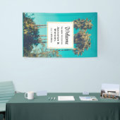 Tropical Palm Trees California Retro Vibe Wedding Banner (Messeveranstaltung)