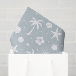 Tropical Palm Trees Coastal Christmas  Seidenpapier