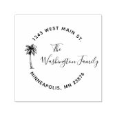 Tropical Palm Trees Custom Rücksendeadresse Permastempel (Design)