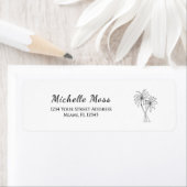 Tropical Palm Trees Einfache Script-Rücksendeadres (Insitu)