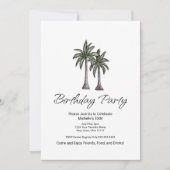 Tropical Palm Trees Elegant 30th Birthday Party Einladung (Vorderseite)