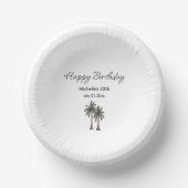 Tropical Palm Trees Elegant 30th Birthday Party Pappteller (Vorderseite)