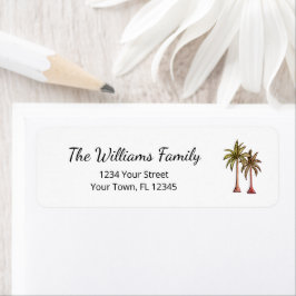 Tropical Palm Trees Elegante Beach Rücksendeadress