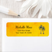 Tropical Palm Trees Elegante Rücksendeadresse (Insitu)