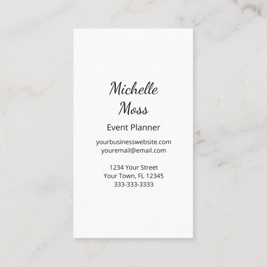 Tropical Palm Trees Elegantes botanisches Schwarze Visitenkarte (Rückseite)