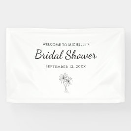 Tropical Palm Trees Elegantes Brautparty Banner