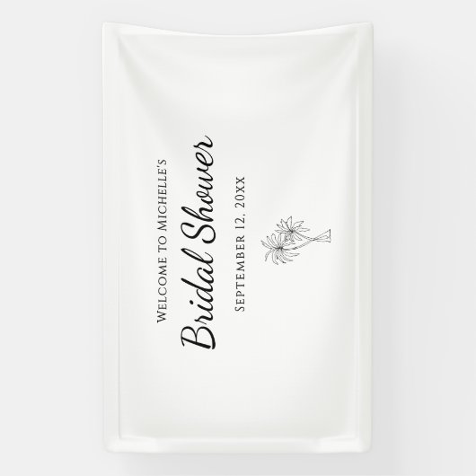 Tropical Palm Trees Elegantes Brautparty Banner (Vertikal)