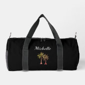 Tropical Palm Trees Elegantes Script Klassisch Sch Duffle Bag (Rückseite)