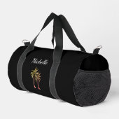 Tropical Palm Trees Elegantes Script Klassisch Sch Duffle Bag (Rechte Ecke)