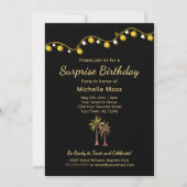 Tropical Palm Trees Erwachsene Überraschung Geburt Einladung (Vorderseite)