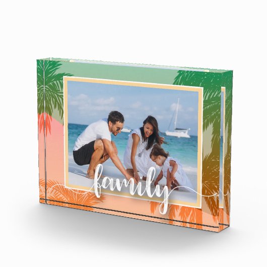 Tropical Palm Trees FAMILY Script Fotoblock (Rechts)