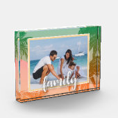 Tropical Palm Trees FAMILY Script Fotoblock (Links)