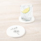 Tropical Palm Trees Foliage botanische Personalisi Getränkeuntersetzer (Seite)