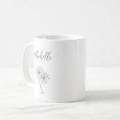 Tropical Palm Trees Foliage botanische Personalisi Kaffeetasse (Vorderseite Links)