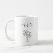 Tropical Palm Trees Foliage botanische Personalisi Kaffeetasse (Links)