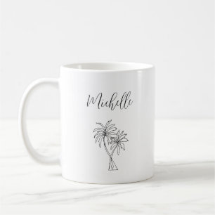Tropical Palm Trees Foliage botanische Personalisi Kaffeetasse
