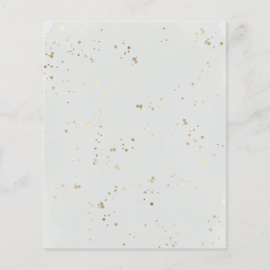 Tropical Palm Trees Gilded Script Save the Date (Rückseite)