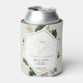 Tropical Palm Trees Gilded Script Save the Date Dosenkühler (Kanne Vorderseite)