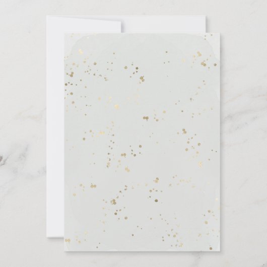 Tropical Palm Trees Gilded Script Save the Date Einladung (Rückseite)