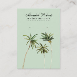 Tropical Palm Trees Jewelier Earring Display Card Visitenkarte