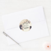 Tropical Palm Trees & Lights Cream Traum Gefallen Runder Aufkleber (Umschlag)