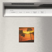 Tropical Palm Trees Magnet (In Situ (Geschirrspüler))