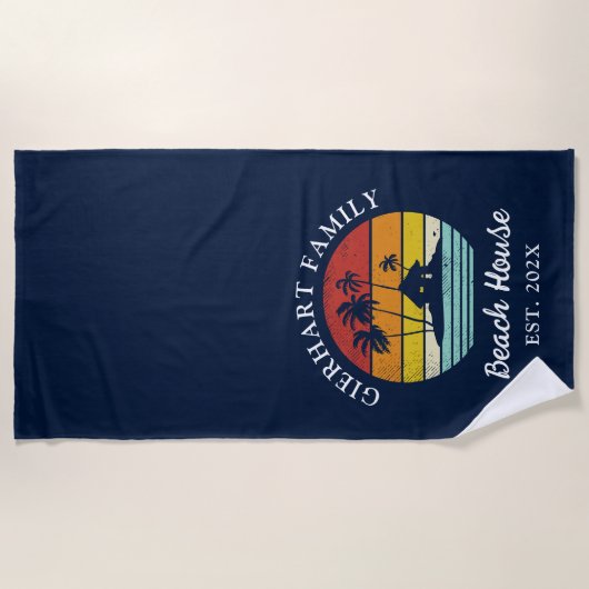 Tropical Palm Trees Matching Beach House Matching Strandtuch (Vorderseite)