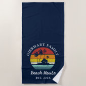 Tropical Palm Trees Matching Beach House Matching Strandtuch (Vorderseite)