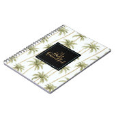 Tropical Palm Trees Mint Black Hello Beautiful Notizblock (Linke Seite)