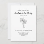 Tropical Palm Trees Modern Bachelorette Wochenende Einladung (Vorderseite)