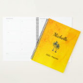 Tropical Palm Trees Modern Beach Elegante Gold Planer (Anzeige)