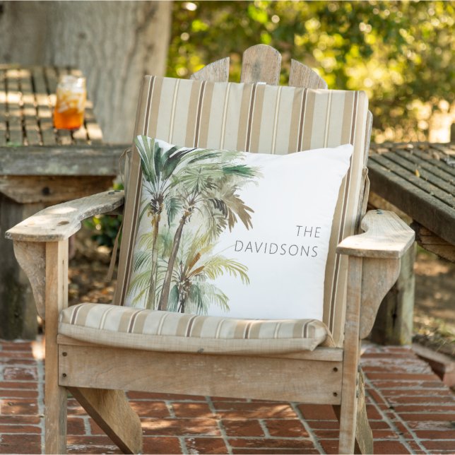 Tropical Palm Trees Moderner Strand Kissen (Stuhl )