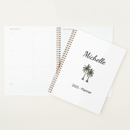 Tropical Palm Trees Moderner Strand Personalisiert Planer (Anzeige)