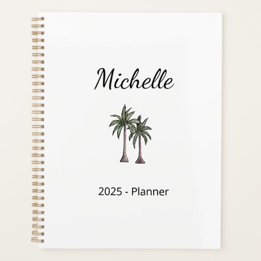 Tropical Palm Trees Moderner Strand Personalisiert Planer (Vorderseite)