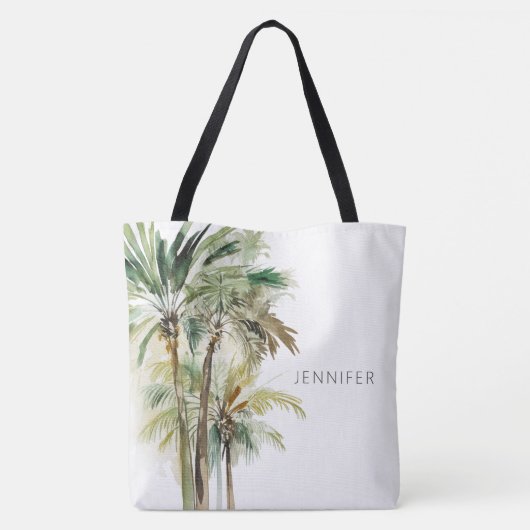 Tropical Palm Trees Moderner Strand Tasche (Rückseite)