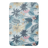Tropical Palm Trees Monstera Beach Badematte (Vorderseite Vertikal)