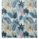 Tropical Palm Trees Monstera Beach Duschvorhang (Vorderseite)