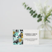 Tropical Palm Trees Muster | Natürlich Visitenkarte (Stehend Vorderseite)