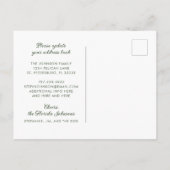 Tropical Palm Trees New Address Ankündigungspostkarte (Rückseite)