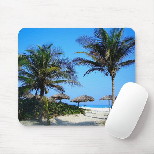 Tropical Palm Trees Ocean Beach Paradise Mousepad (Mit Mouse)