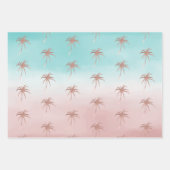 Tropical Palm Trees Ombre Geschenkpapier Set (Vorderseite 3)