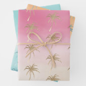 Tropical Palm Trees Ombre Geschenkpapier Set (Beispiel)