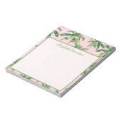 Tropical Palm Trees on Pink Personalized Notizblock (Rotiert)