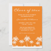 Tropical Palm Trees Orange Abschluss Ankündigung (Vorderseite)