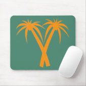 Tropical Palm Trees Orange Summer Mousepad (Mit Mouse)